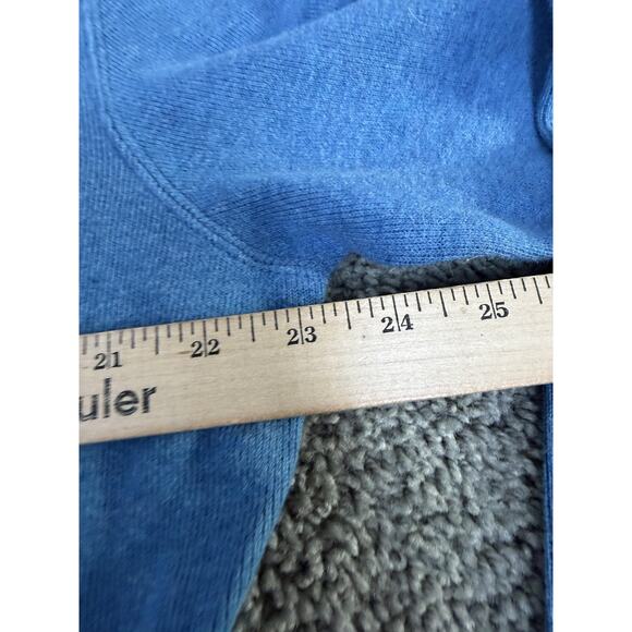 Polo Ralph Lauren Sweater Mens Medium Blue 1/4 Zip Mock Neck Knit Pullover - Picture 9 of 10